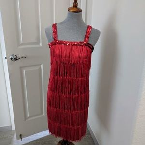 Red gasby dress